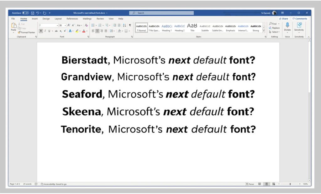 Studio Brandmerk Duiven | nieuwe lettertypes Microsoft